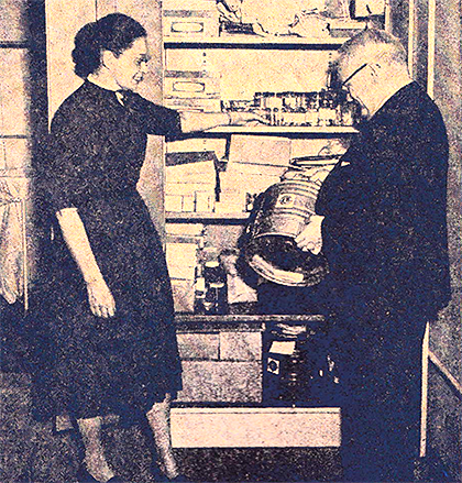 Ruth Fisher at the Iowa Lions Eye Bank