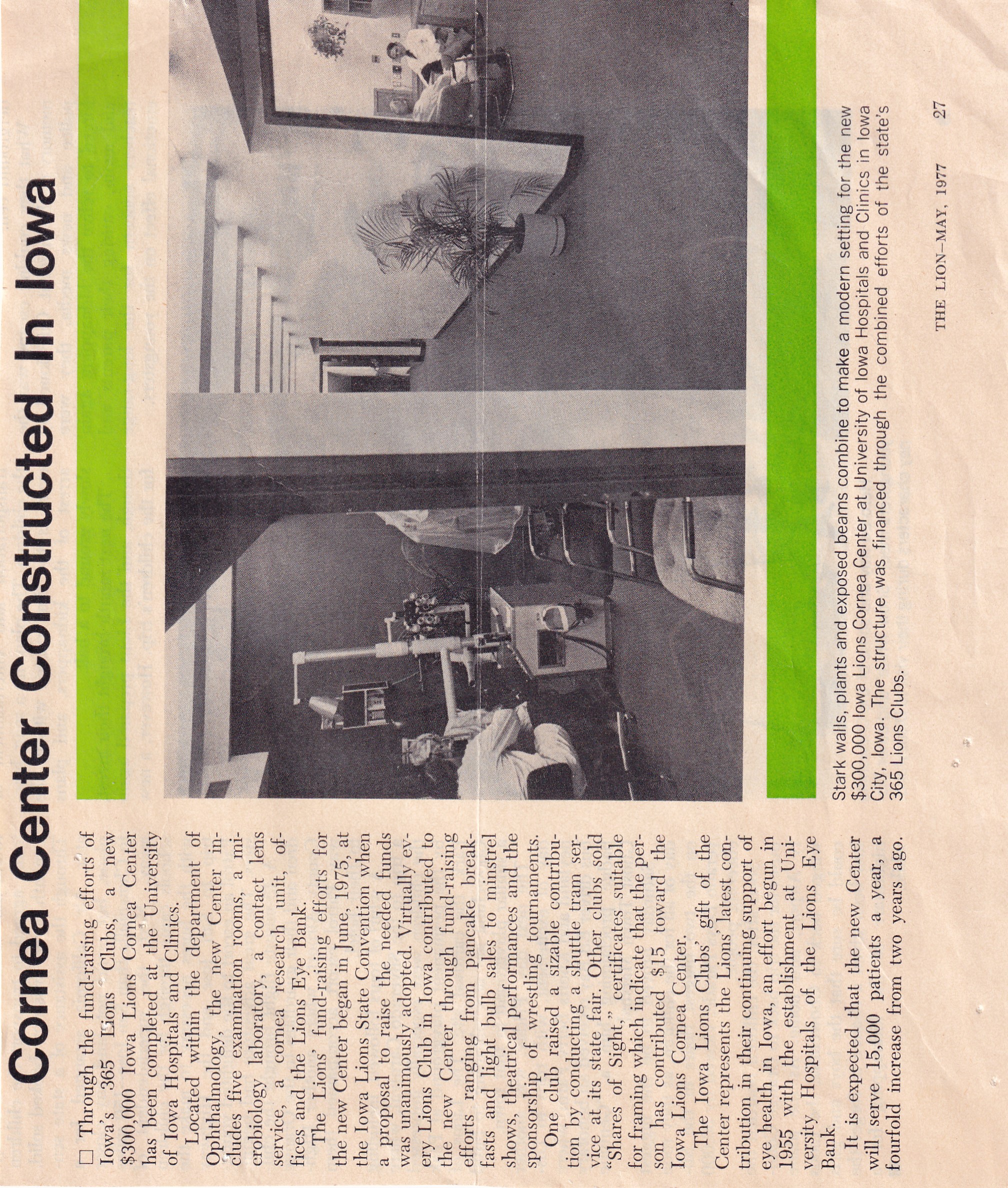 Cornea Center opens 1977