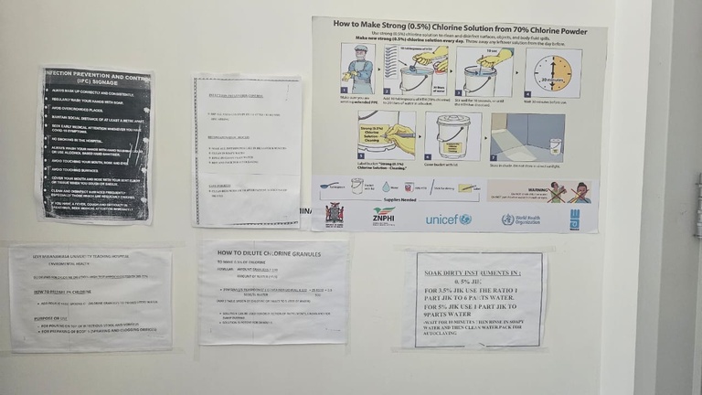 Instructions for sterilizing instruments at University Teaching Hospital