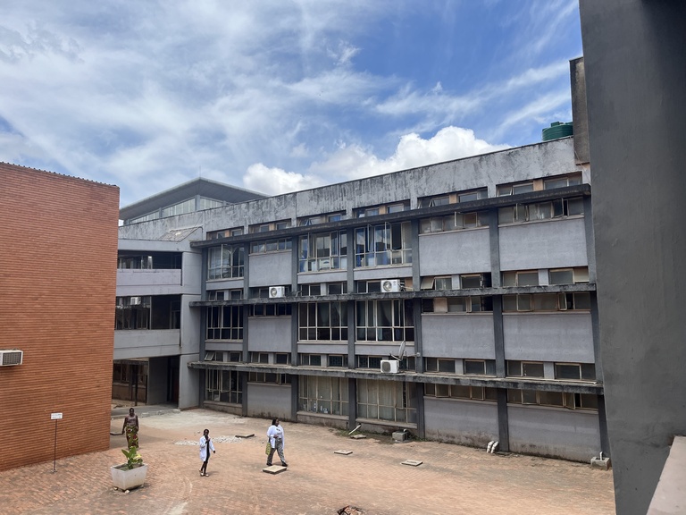Walking the wards of UTH in Lusaka, taken from the eye inpatient unit to eye operating theater.