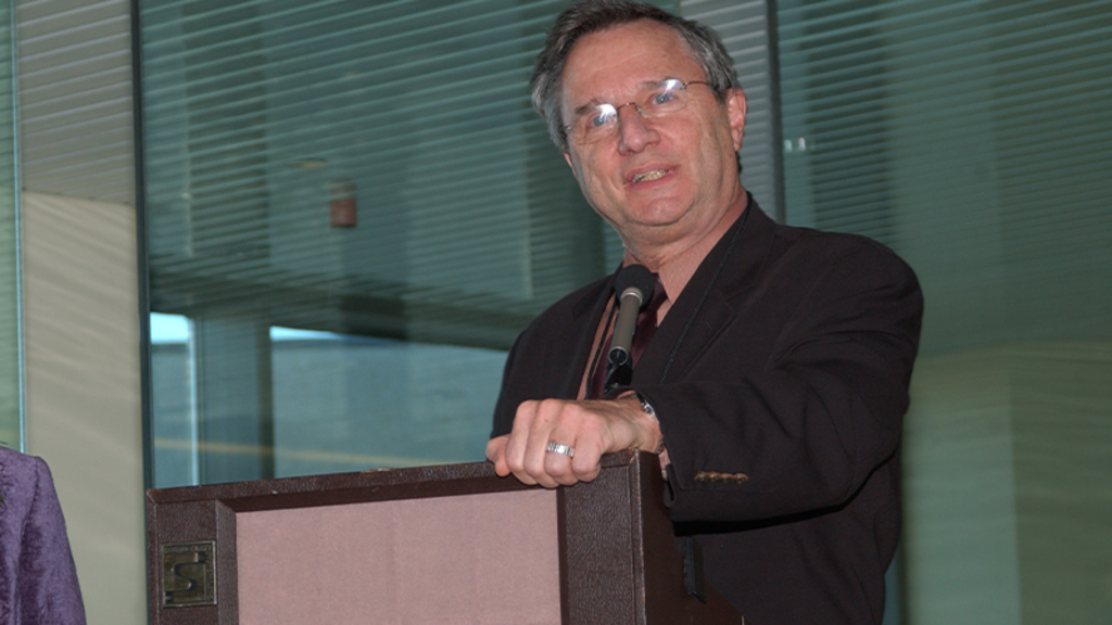 Weingeist at podium